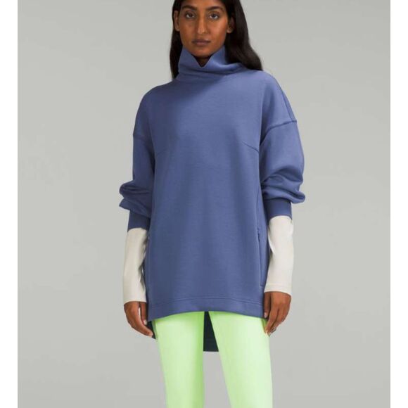 lululemon athletica Tops - Women Lululemon Modal-Blend Turtleneck Tunic Relaxed Fit Water Drop SIze 4